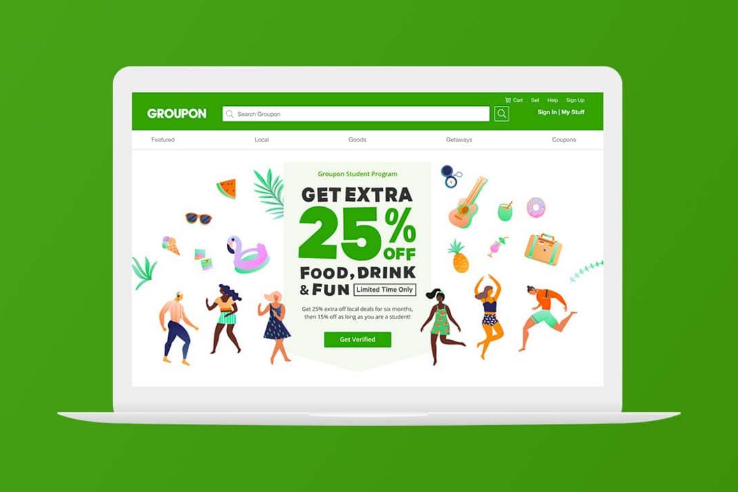 Groupon hero banner